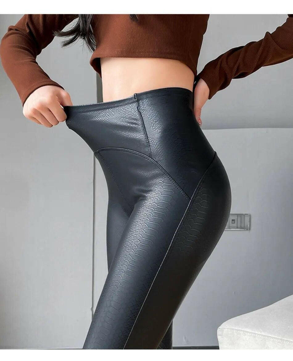 Faux Leather Flex Slimming Leggings