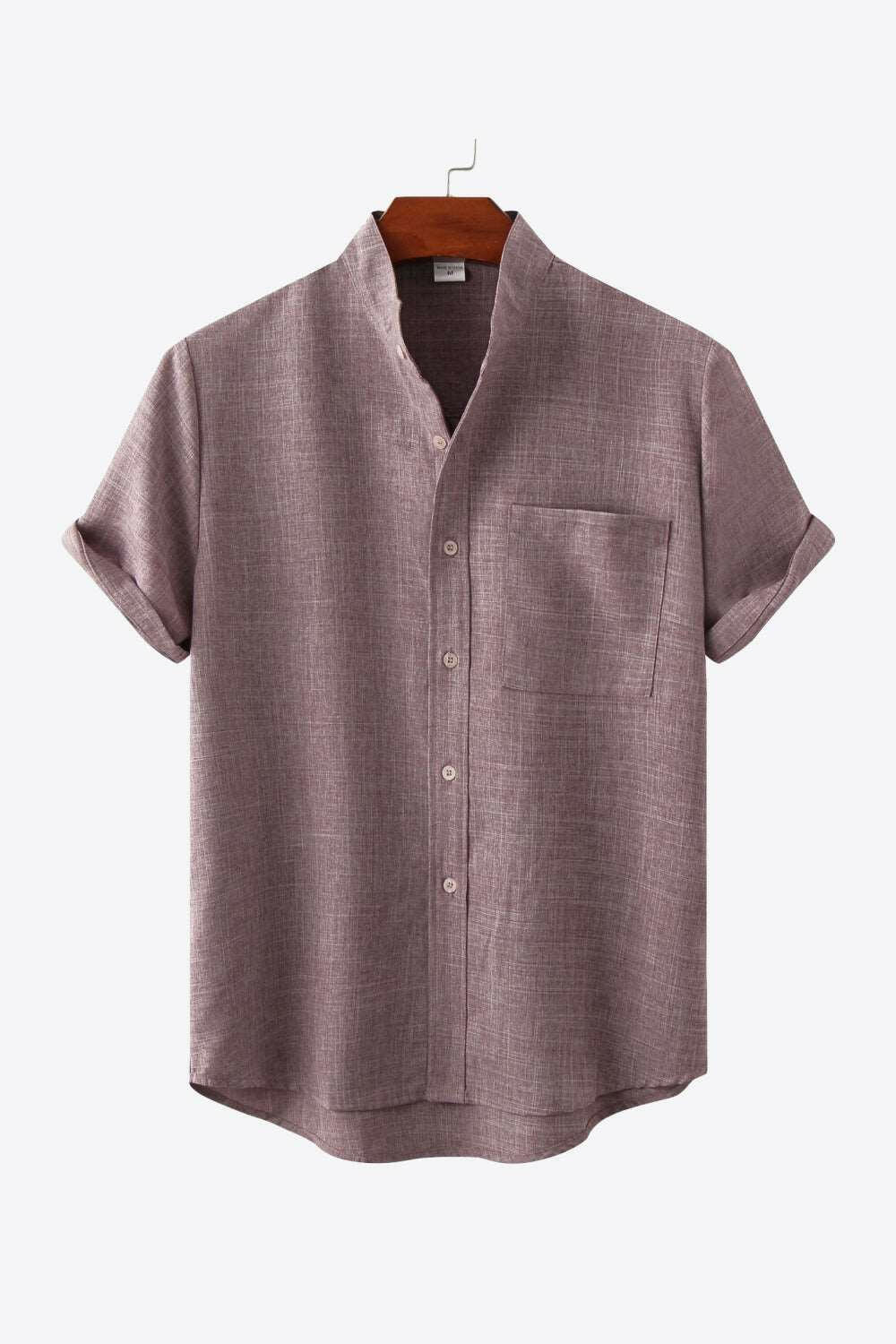 Button Front High-Low Pocket Shirt 