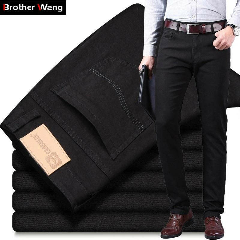 Casual Business Straight Stretch Denim Pants 