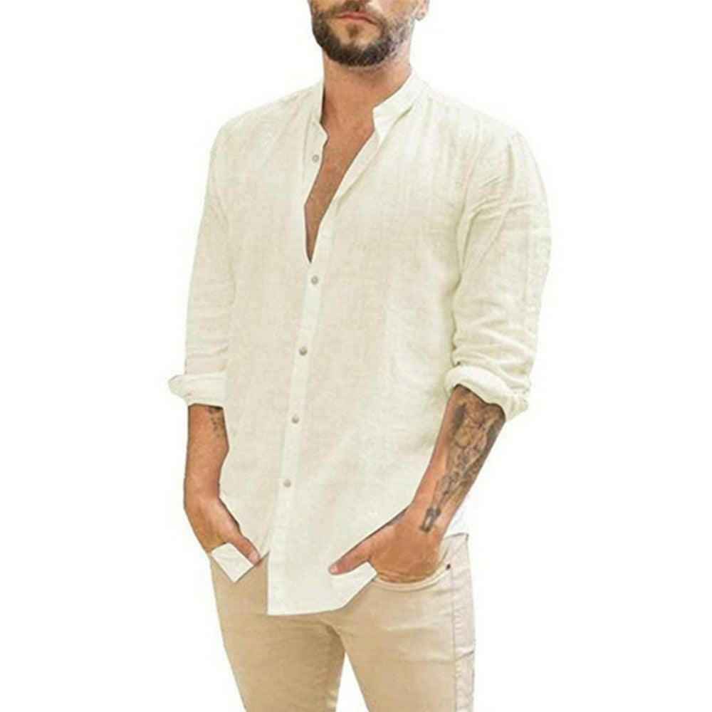 Men’s Summer Weight Shirt (Cotton Linen) | On sale | Cotton