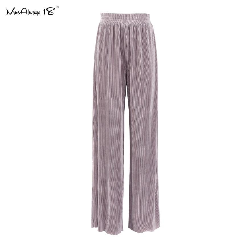 Pleated Wide Leg Womens Pants 