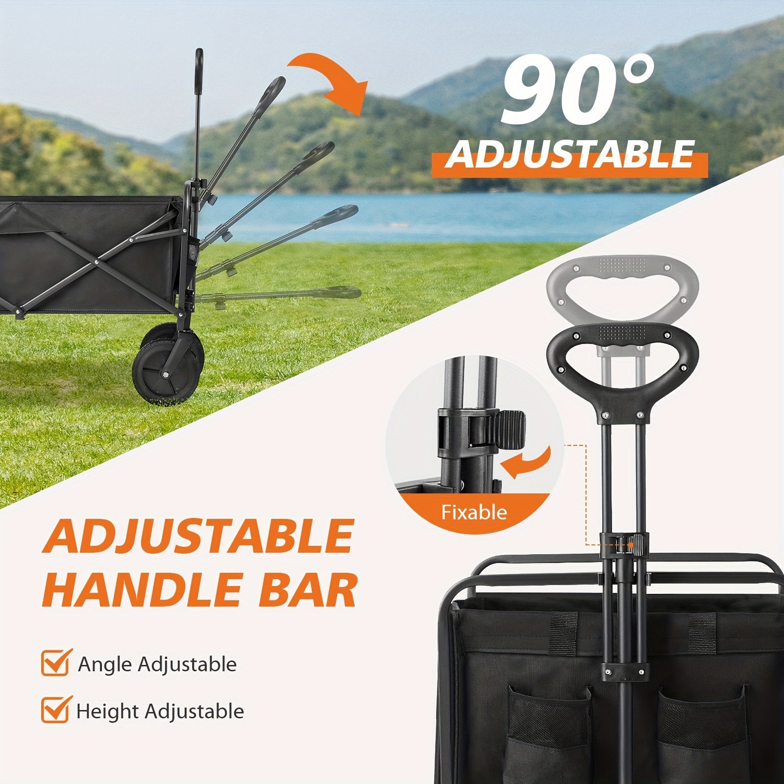 Heavy-Duty Collapsible Utility Wagon Cart - by The Nichole Collection