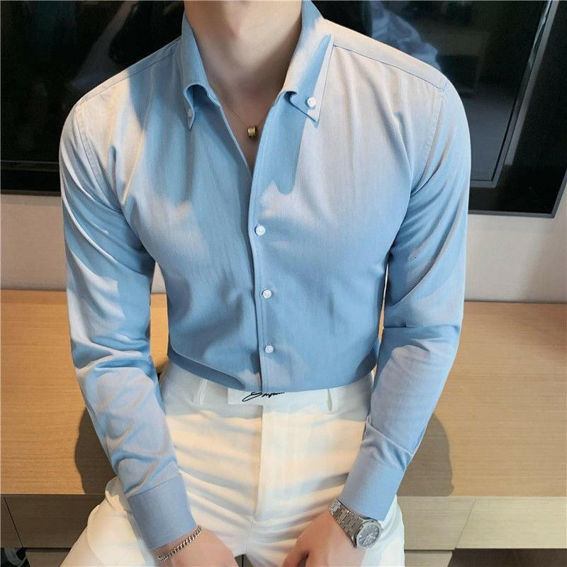 Italian V-neck Men Short Sleeve Shirt 