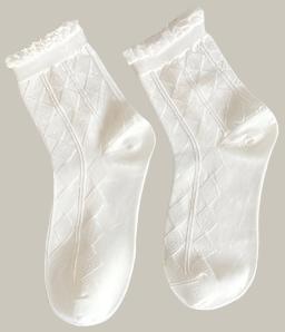 Women's White Lace Socks – Ideal for Bridal, Formal, or Casual Outfits - Lace Socks by The Nichole Collection