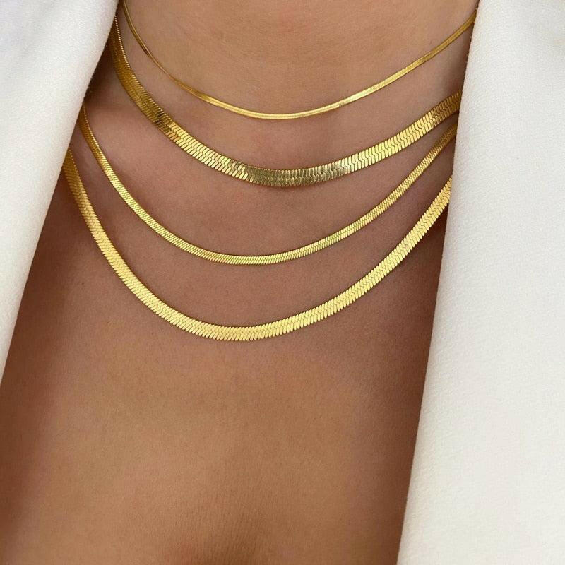 Timeless Herringbone Choker Necklace - Necklace by The Nichole Collection