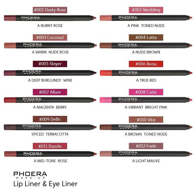 Waterproof Matte Lipliner Pencil - Long-Lasting Color - by The Nichole Collection